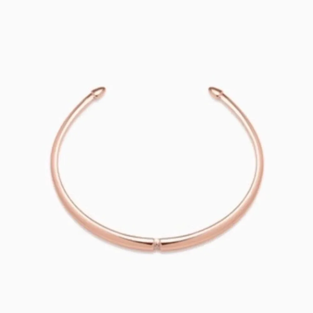 Stella & Dot Pave Inset Rose Gold Cuff Dainty‎ Minimalist understated Elegant